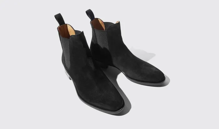 Scarosso Chelsea Boots Men Giancarlo Nero Scamosciato Black 8211 Suede
