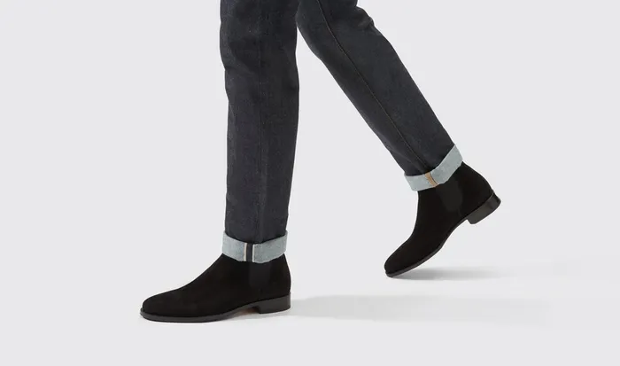 Scarosso Chelsea Boots Men Giancarlo Nero Scamosciato Black 8211 Suede