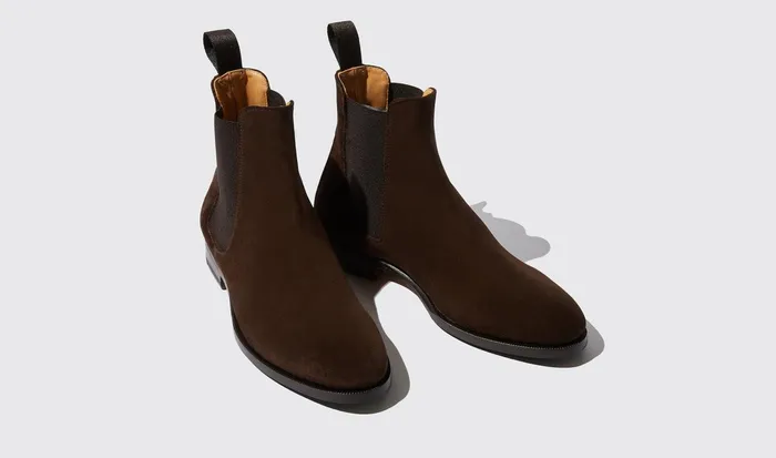Scarosso Chelsea Boots Women Elena Marrone Scamosciata Brown 8211 Suede