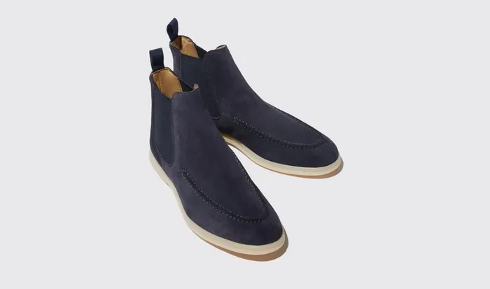 Scarosso Chelsea Boots Women Eugenia Blu Scamosciata Blue 8211 Suede Leather