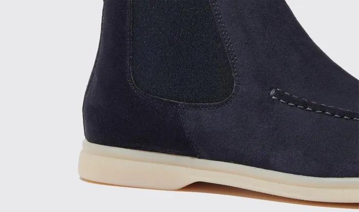 Scarosso Chelsea Boots Women Eugenia Blu Scamosciata Blue 8211 Suede Leather