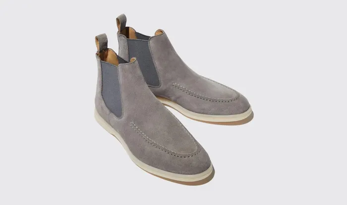 Scarosso Chelsea Boots Women Eugenia Grigia Scamosciata Grey 8211 Suede Leather