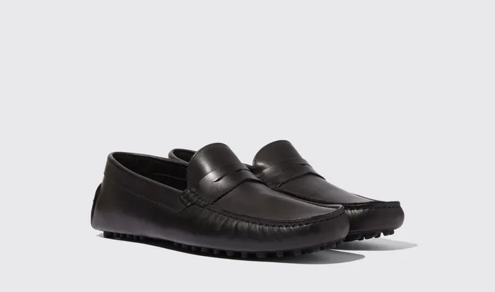 Scarosso Driving Shoes Men Michael Black Black 8211 Calf