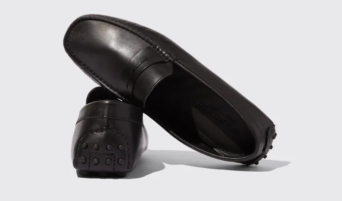 Scarosso Driving Shoes Men Michael Black Black 8211 Calf