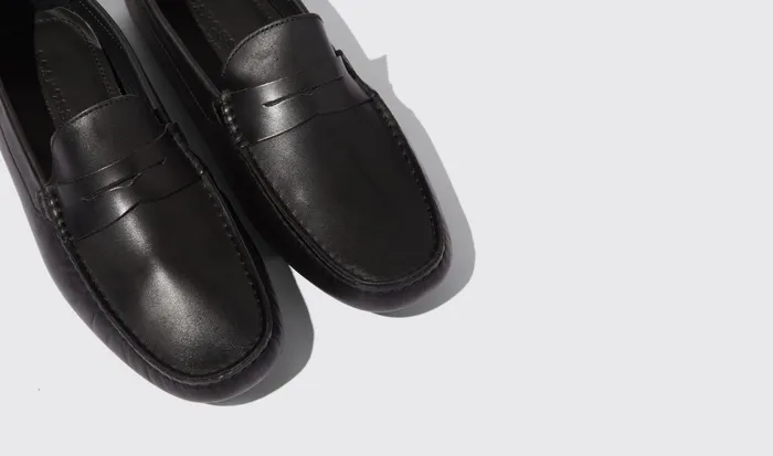 Scarosso Driving Shoes Men Michael Black Black 8211 Calf