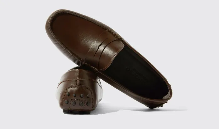 Scarosso Driving Shoes Men Michael Brown Brown 8211 Calf