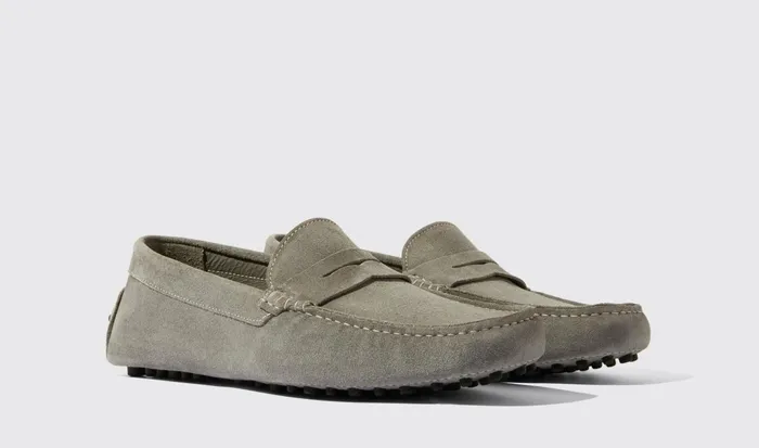 Scarosso Driving Shoes Men Michael Grey Suede Grey 8211 Suede