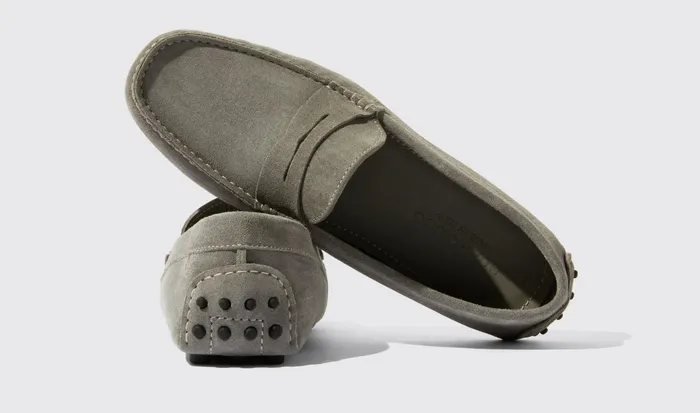 Scarosso Driving Shoes Men Michael Grey Suede Grey 8211 Suede