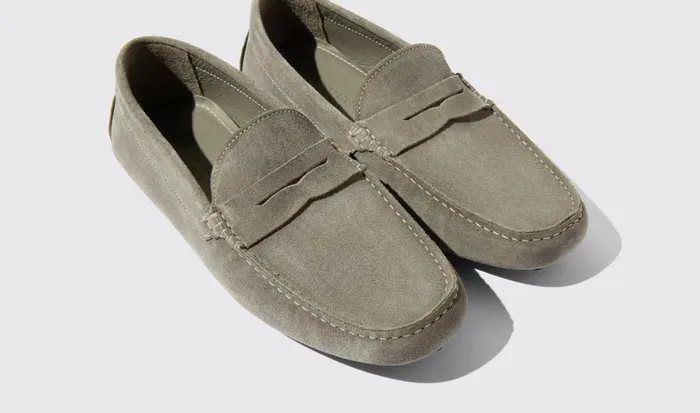 Scarosso Driving Shoes Men Michael Grey Suede Grey 8211 Suede