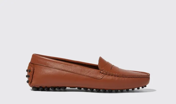 Scarosso Driving Shoes Women Ashley Cognac Cognac 8211 Calf
