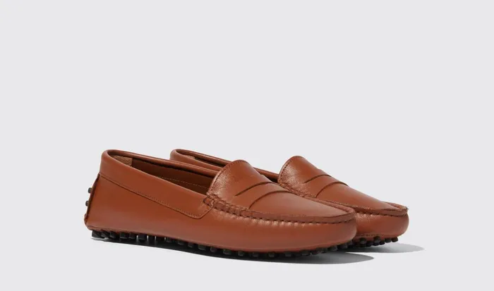 Scarosso Driving Shoes Women Ashley Cognac Cognac 8211 Calf
