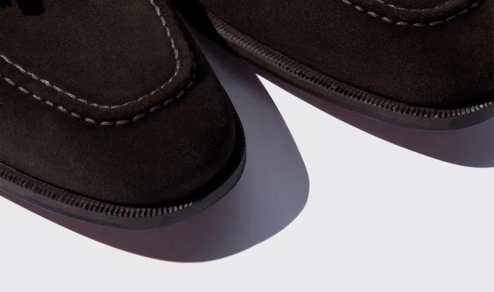 Scarosso Loafers Men Duccio Ebano Scamosciato Leggero Dark Brown Suede