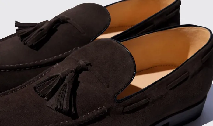 Scarosso Loafers Men Duccio Ebano Scamosciato Leggero Dark Brown Suede