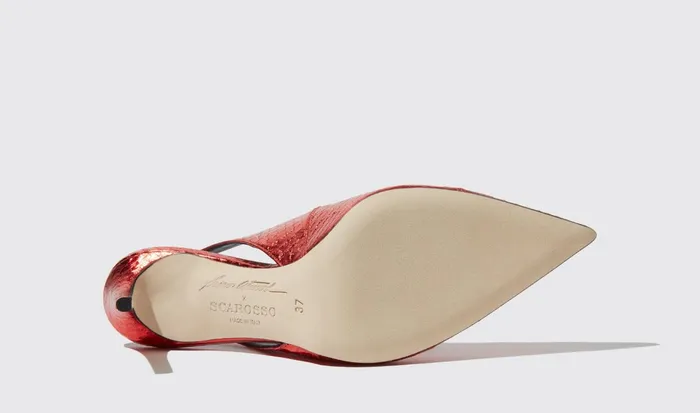 Scarosso Pumps Women Sutton Red Elaphe Red 8211 Elaphe