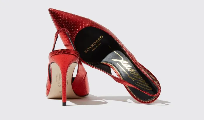 Scarosso Pumps Women Sutton Red Elaphe Red 8211 Elaphe