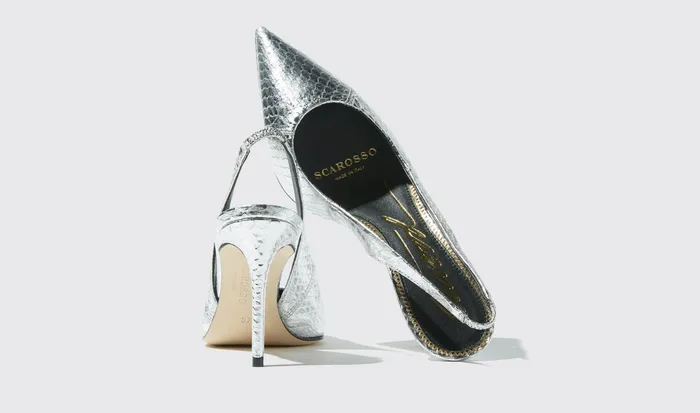 Scarosso Pumps Women Sutton Silver Elaphe Silver 8211 Elaphe
