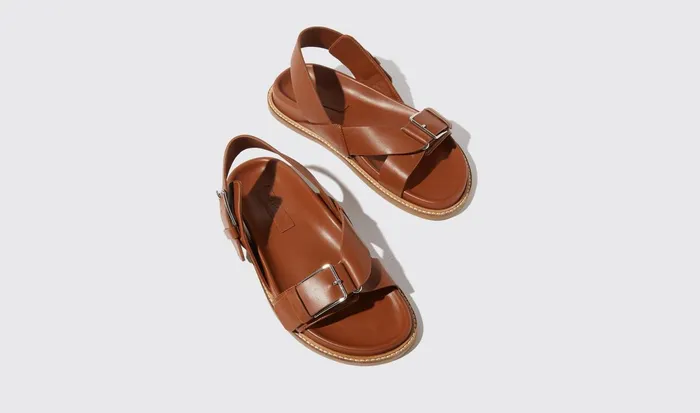 Scarosso Sandals Women Hailey Chestnut Chestnut 8211 Calf