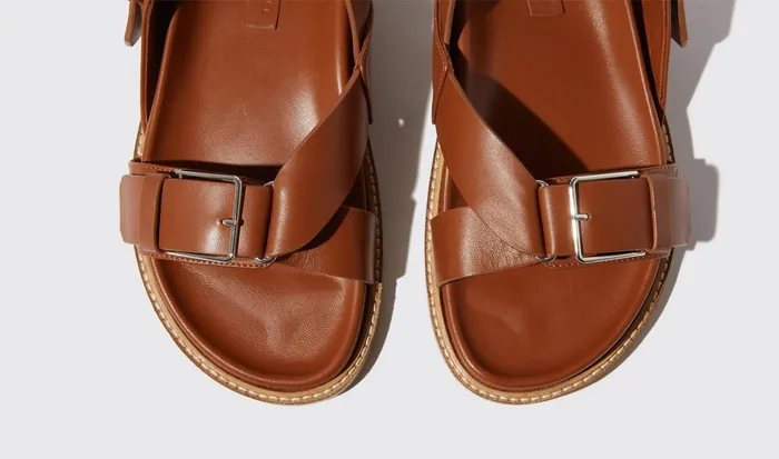Scarosso Sandals Women Hailey Chestnut Chestnut 8211 Calf