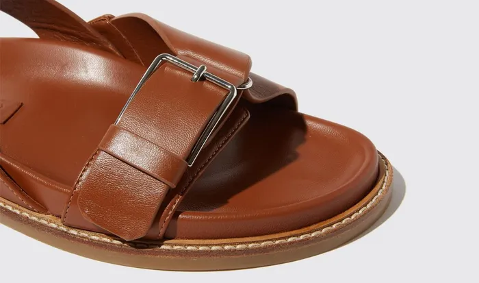 Scarosso Sandals Women Hailey Chestnut Chestnut 8211 Calf