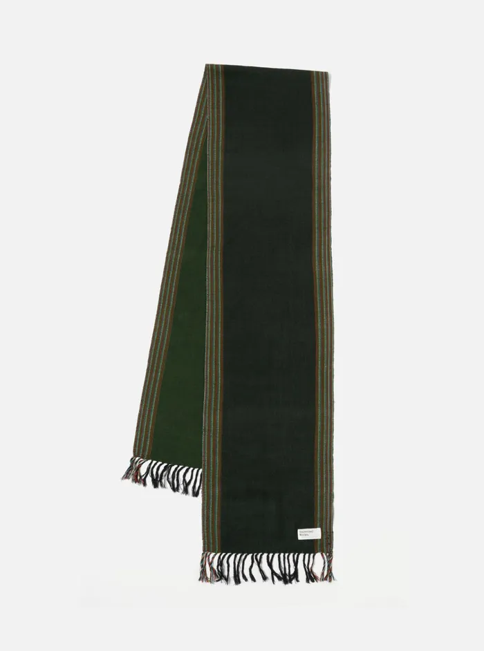 Scarves Men Universal Works Universal Works Wool Scarf In Forest Merino Wool