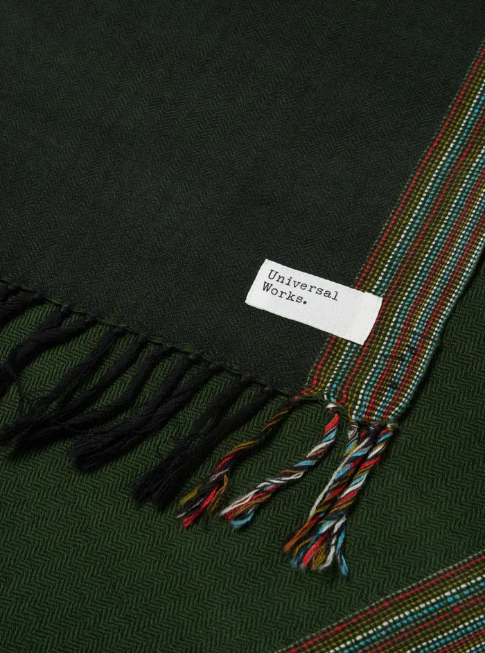 Scarves Men Universal Works Universal Works Wool Scarf In Forest Merino Wool