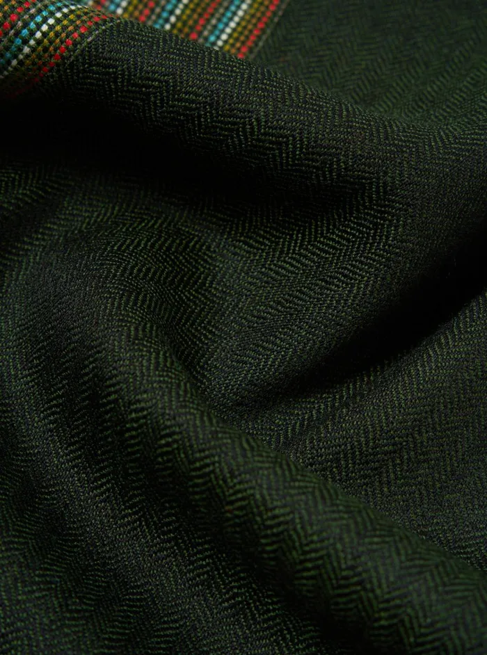Scarves Men Universal Works Universal Works Wool Scarf In Forest Merino Wool
