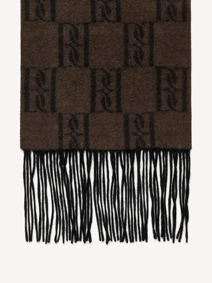 Scarves Women By Malene Birger Manno Wool Scarf Dark Mahogany