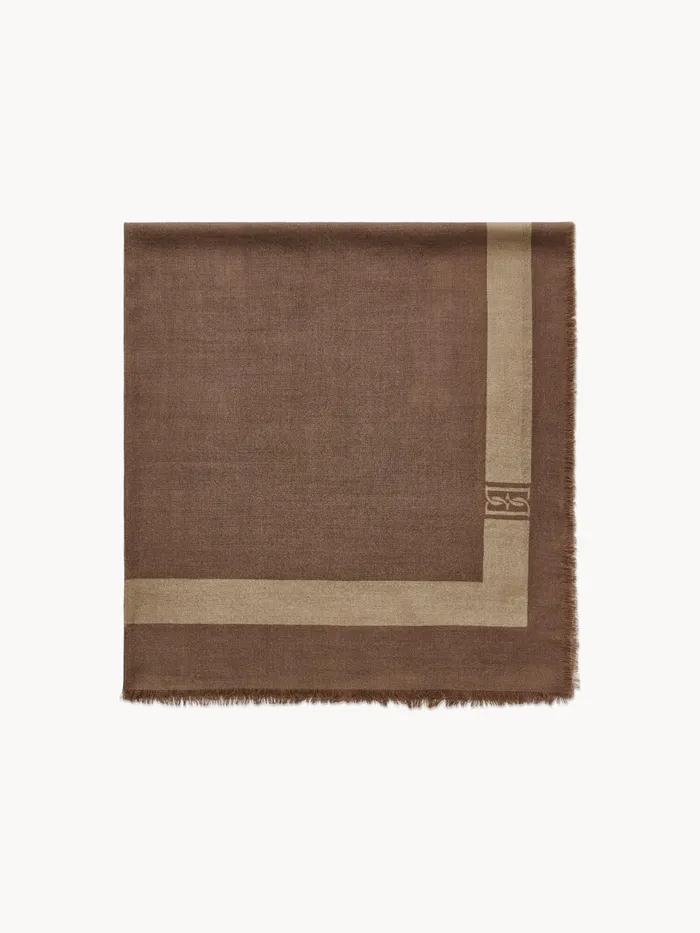 Scarves Women By Malene Birger Monlo Wool Scarf Mink