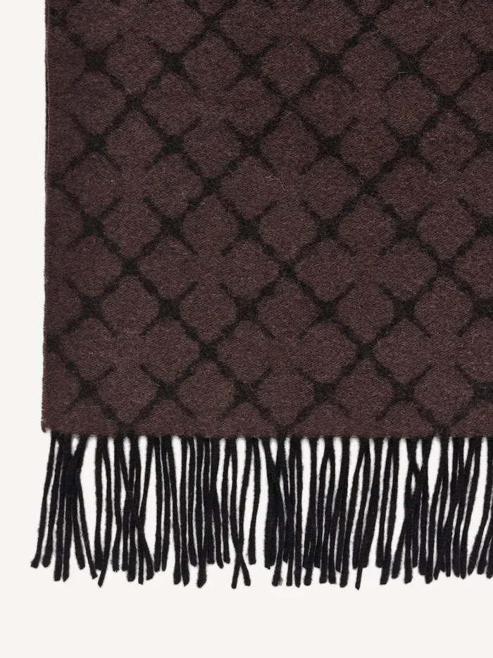 Scarves Women By Malene Birger Ortega CashmereBlend Scarf Dark Chokolate