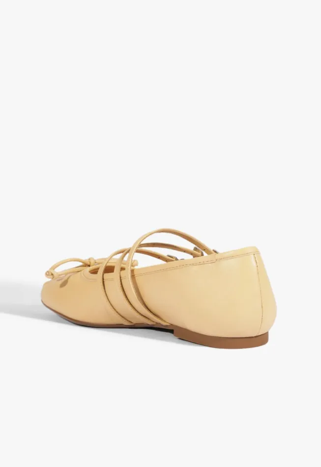 Schutz Shoes Ballerinas Women Arissa Strap Ballet Flat Beige