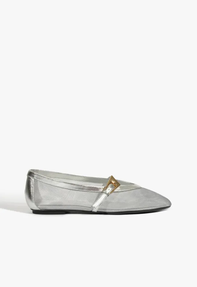 Schutz Shoes Ballerinas Women Sylvie Ballet Flat Silver