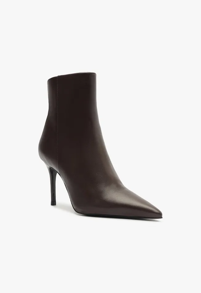 Schutz Shoes Booties Women Mikki Bootie Dark Brown