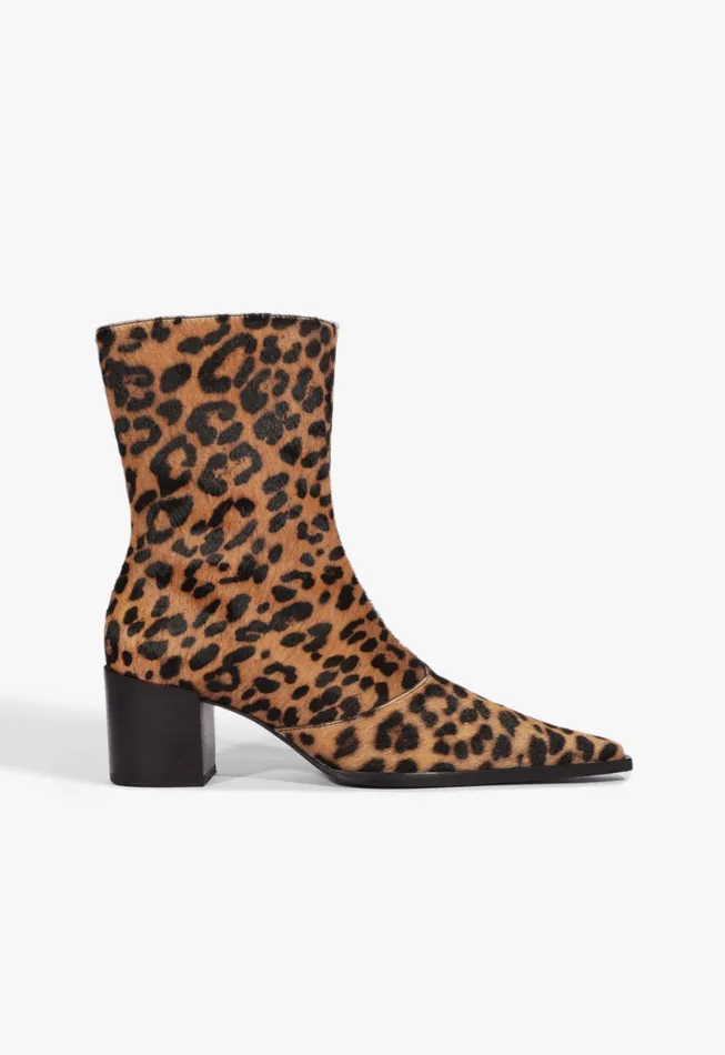 Schutz Shoes Booties Women Raffaela Mid Bootie Animal Print