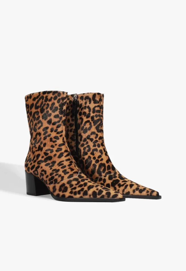 Schutz Shoes Booties Women Raffaela Mid Bootie Animal Print