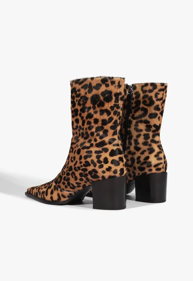 Schutz Shoes Booties Women Raffaela Mid Bootie Animal Print