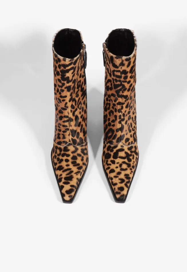 Schutz Shoes Booties Women Raffaela Mid Bootie Animal Print