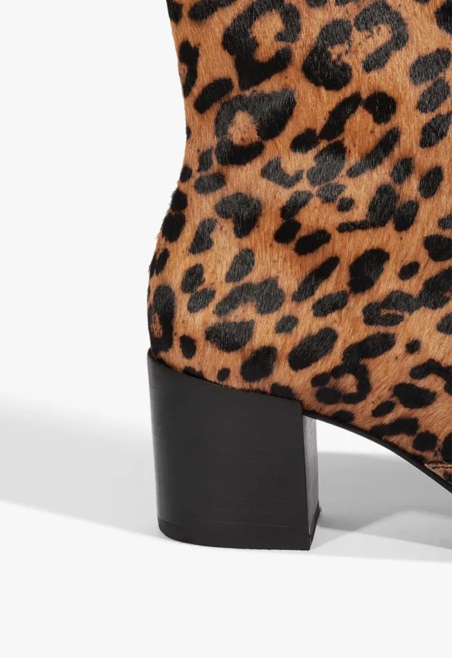 Schutz Shoes Booties Women Raffaela Mid Bootie Animal Print