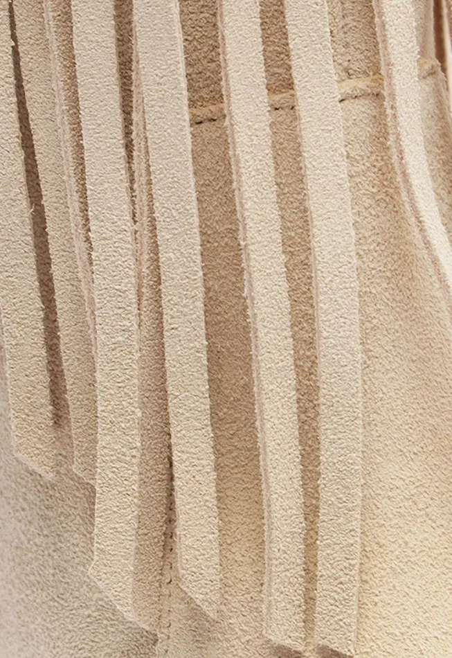 Schutz Shoes Boots Women Raffaela Up Fringes Boot Off White