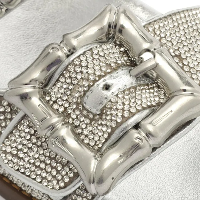 Schutz Shoes Enola Women Enola Glam Sporty Leather Sandal Silver Schutz Shoes Enola Women Enola Glam Sporty Leather Sandal Silver