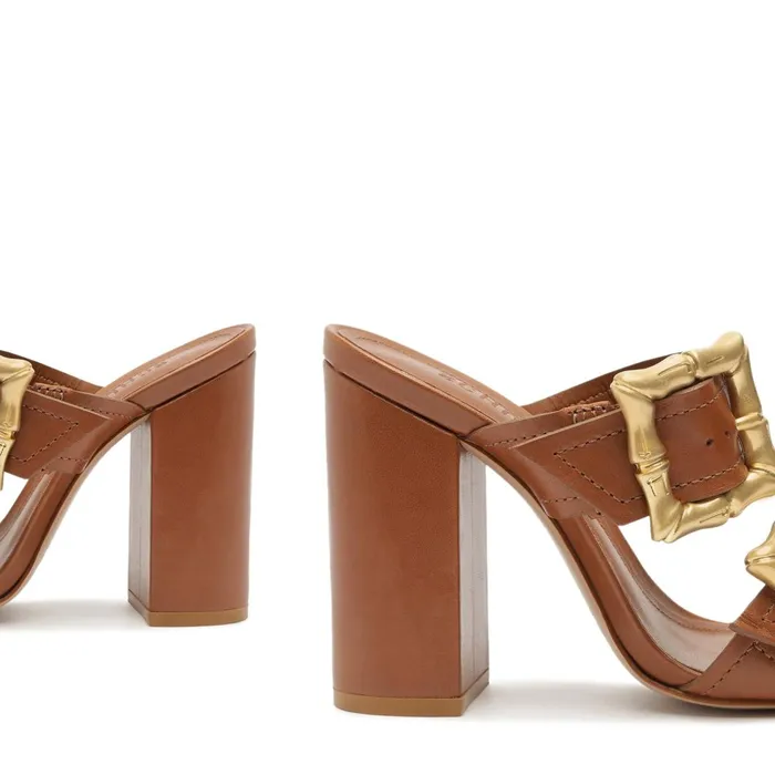 Schutz Shoes Enola Women Enola Leather Sandal New Wood