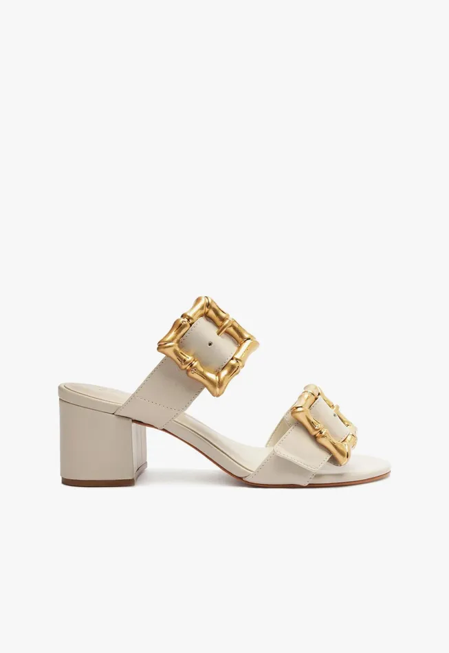 Schutz Shoes Enola Women Enola Mid Block Sandal Pearl