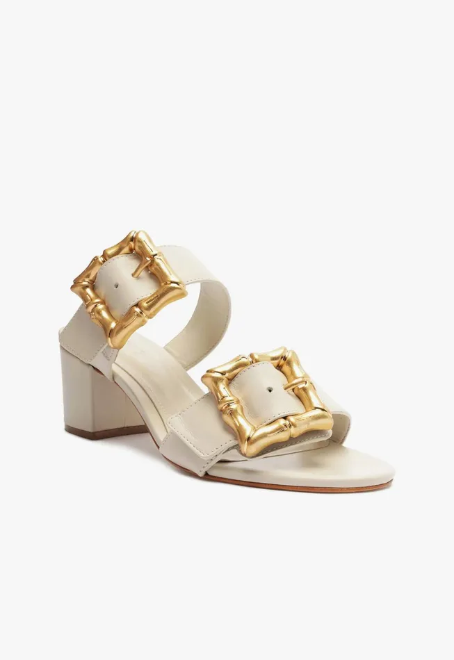 Schutz Shoes Enola Women Enola Mid Block Sandal Pearl