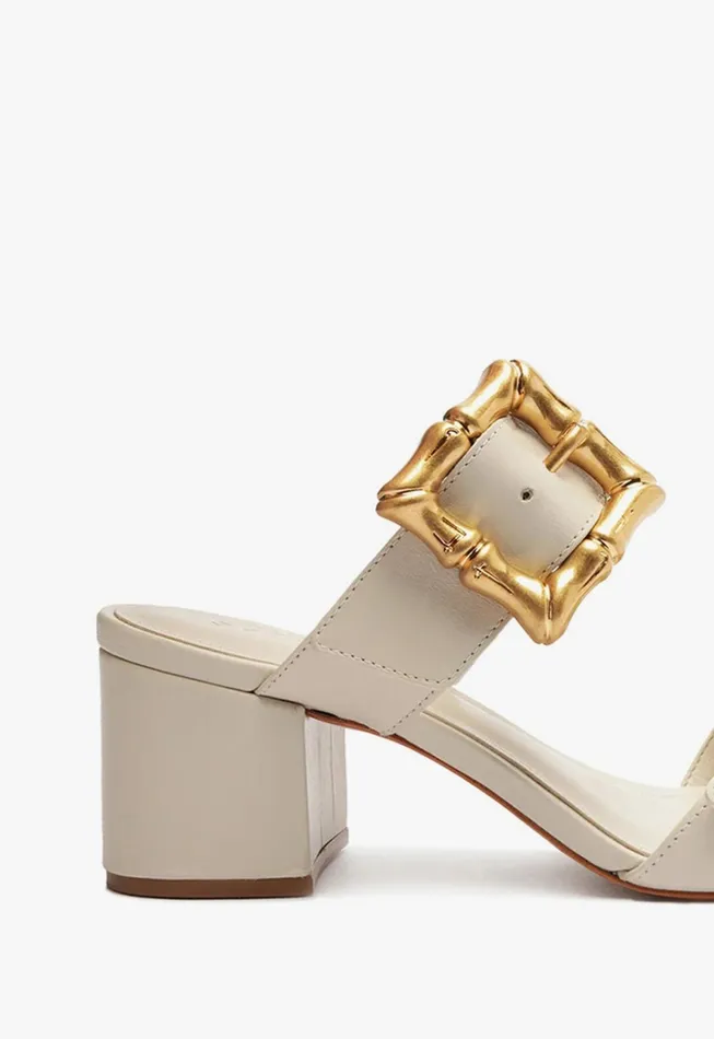 Schutz Shoes Enola Women Enola Mid Block Sandal Pearl