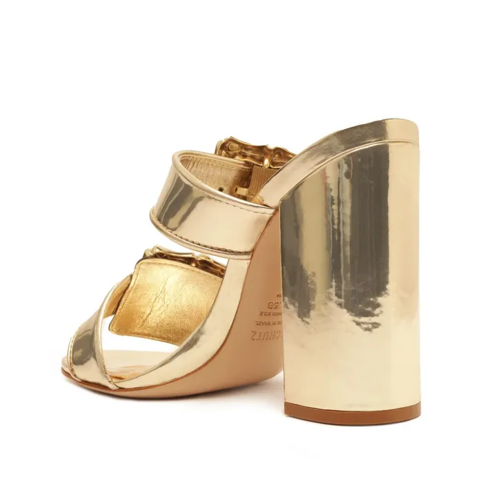 Schutz Shoes Enola Women Enola Specchio Sandal Gold