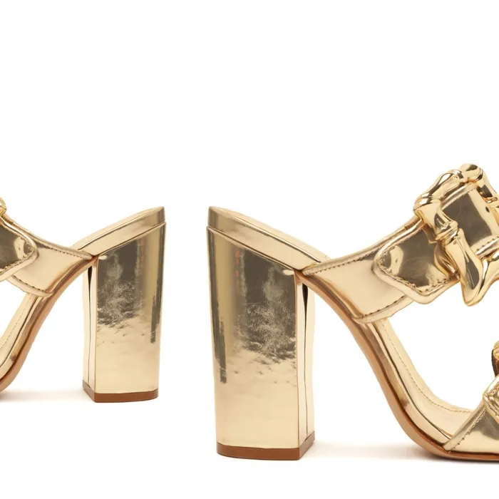 Schutz Shoes Enola Women Enola Specchio Sandal Gold