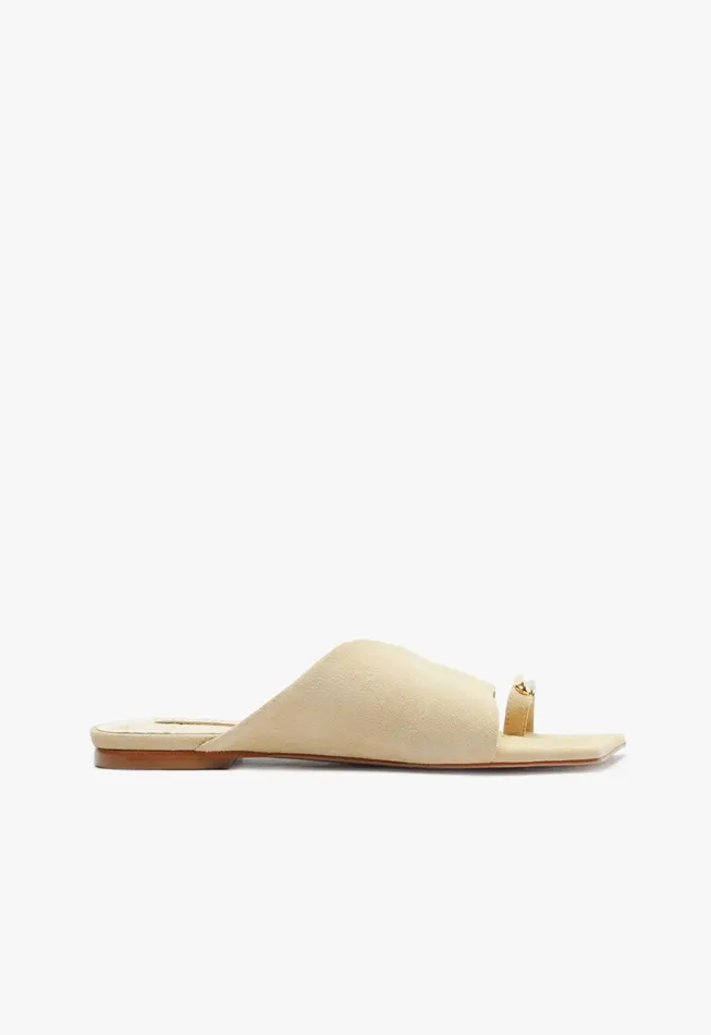 Schutz Shoes Flats Women Jodie Flat Sandal Beige