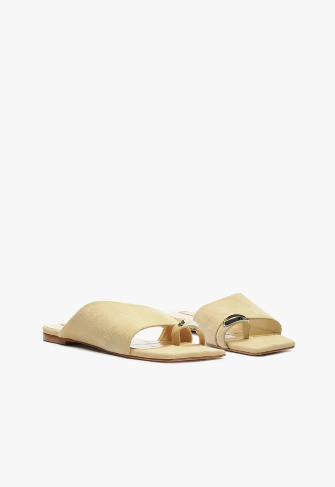 Schutz Shoes Flats Women Jodie Flat Sandal Beige