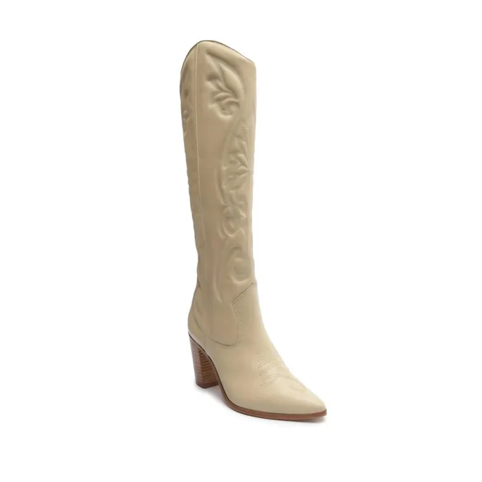Schutz Shoes Maryana Boots Women Maryana Block West Boot Eggshell Schutz Shoes Maryana Boots Women Maryana Block West Boot Eggshell