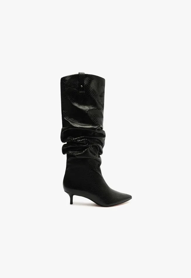 Schutz Shoes Maryana Boots Women Maryana Lo Slouch Boot Black