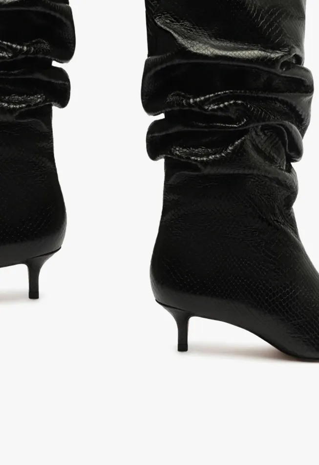 Schutz Shoes Maryana Boots Women Maryana Lo Slouch Boot Black